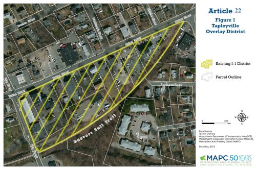 Final Map for Tapleyville Overlay District, Danvers, Mass.