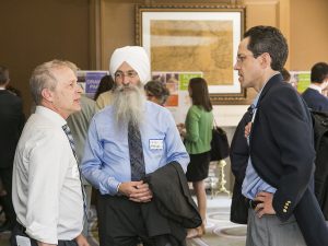 (l to r) Danny LeBlanc, CEO of Somerville Community Development Corporation, EkOngKar Singh Khalsa, MYRWA Executive Director, MAPC's Sustainable Communities Consortium Final Event, May 21, 2014, Boston, Mass., courtesy Marilyn Humphries.