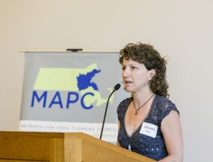 "With the Green Line Extension, Somerville rents could rise from 25-67%. Minimizing displacement is our number one priority." Meridith Levy, Deputy Director, Somerville Community Corporation, MAPC's State of Equity in Metro Boston Action Agenda Release, July 11, 2014, Cambridge, Mass. Courtesy Marilyn Humphries.