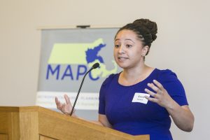 "Environmental resiliency must mean bouncing forward as well as bouncing back. It's not just about recovery." Kalila Barnett, Executive Director, Alternatives for Community and the Environment. MAPC's State of Equity in Metro Boston Action Agenda Release, July 11, 2014, Cambridge, Mass. Courtesy Marilyn Humphries.