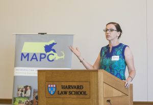 "Food insecurity is a toxic stress, and there are major racial disparities in food security." Stephanie Ettinger de Cuba, Research and Policy Director, Children's HealthWatch. MAPC's State of Equity in Metro Boston Action Agenda Release, July 11, 2014, Cambridge, Mass. Courtesy Marilyn Humphries.