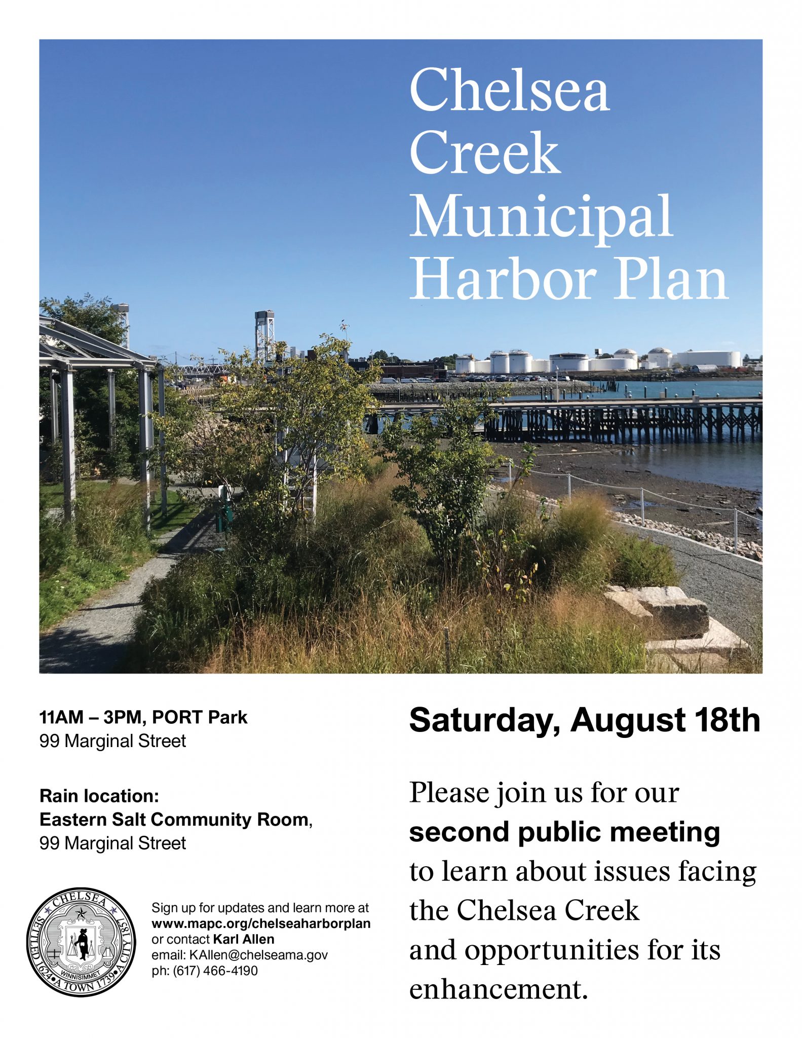 Public Meeting #2: Chelsea Creek Municipal Harbor Plan @ PORT Park | Chelsea | Massachusetts | United States