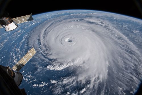 Dramatic photo of the eye of Hurricane Florence from space
