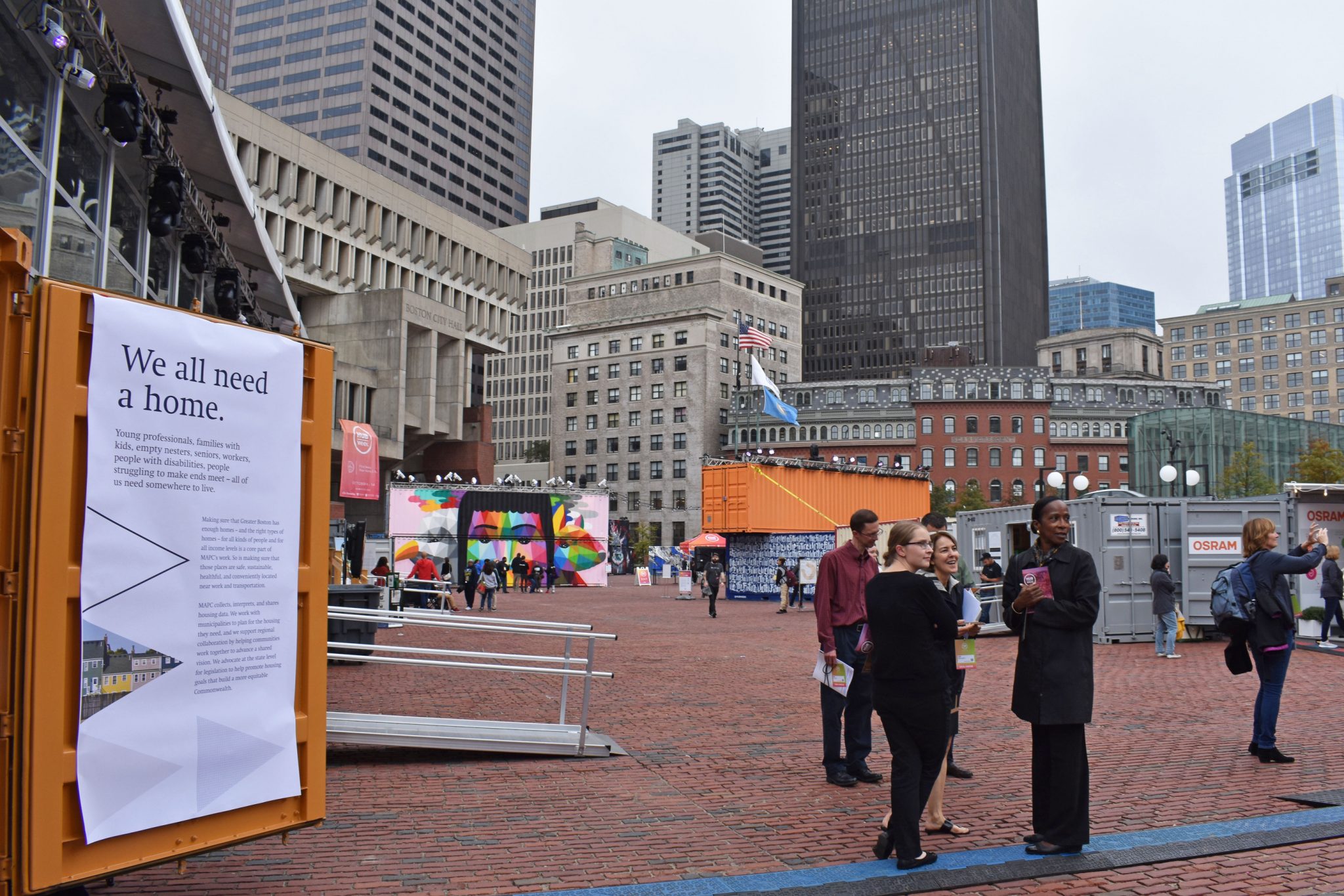 DSC_0359 MAPC's Housing> exhibit at HUBweek examines the past, present, and potential future of housing in the region.