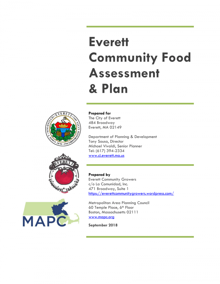 Everett Community Food Assessment Plan