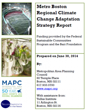 Cover: Metro Boston Regional Climate Change Adaptation Strategy Report
