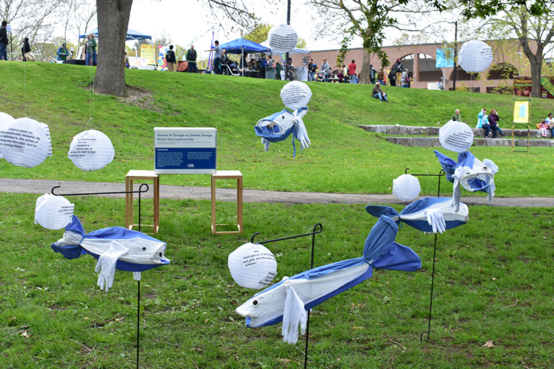 DSC_0029 Koi fish made out of gauze and nursing scrubs at Wake Up the Earth 2019