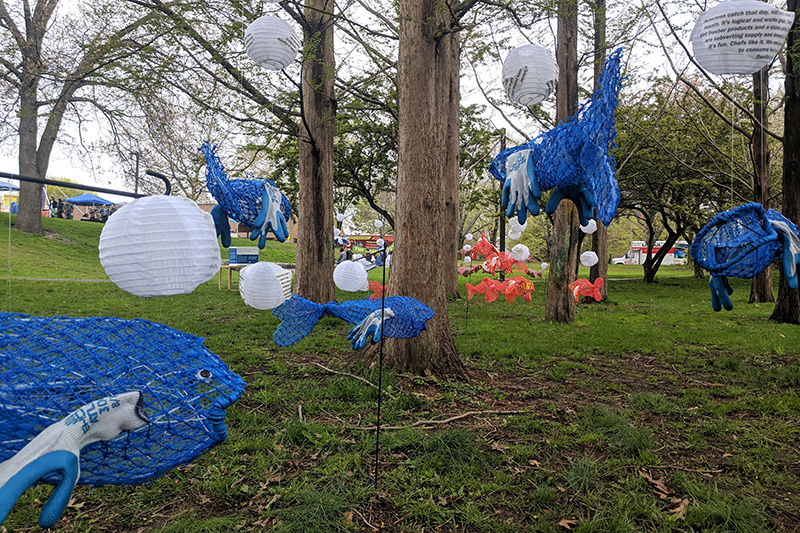 IMG_20190504_114439 Koi fish sculptures at at Wake Up the Earth 2019