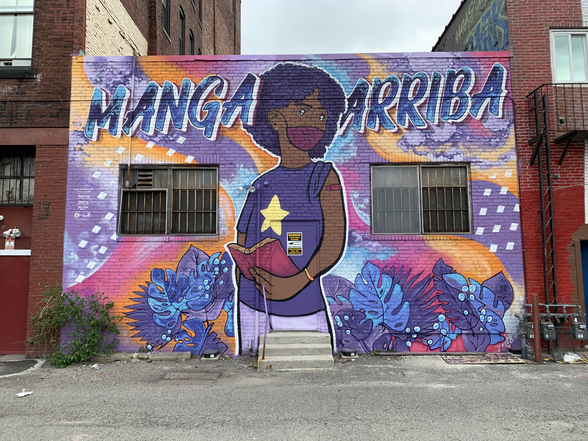manga_arriba_mural-2 Visit Elevated Thought's Lawrence Mural in the 316 Common Street parking lot!