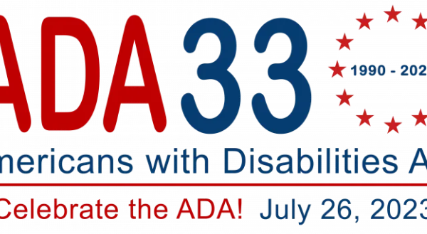 The Americans with Disabilities Act (ADA) 33rd Anniversary logo.