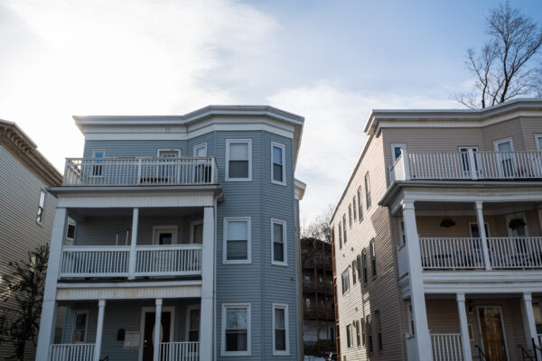 Two triple decker condo units in South Boston.