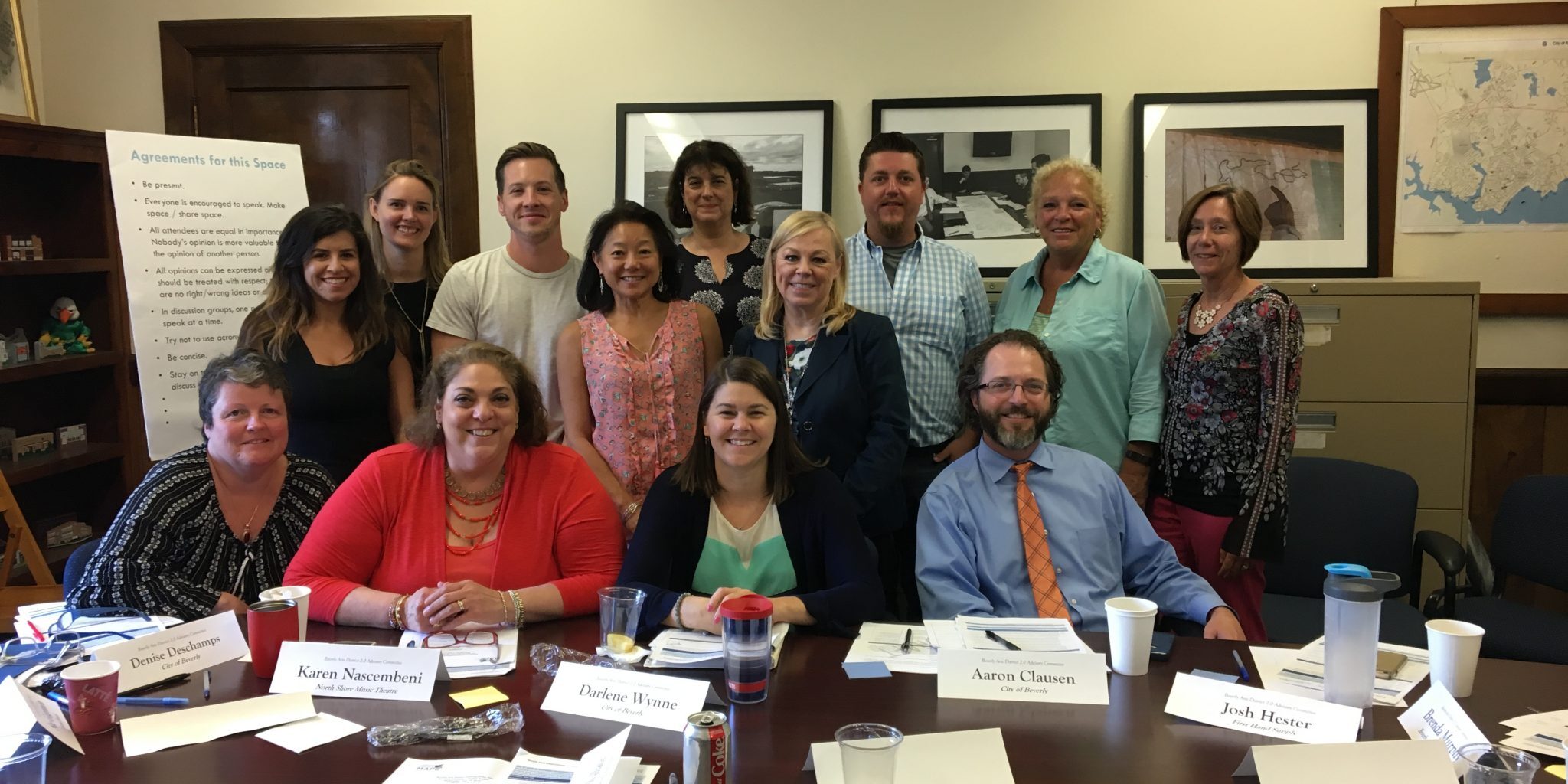 Photo of the Beverly Arts District Advisory Committee (13 people at a table)