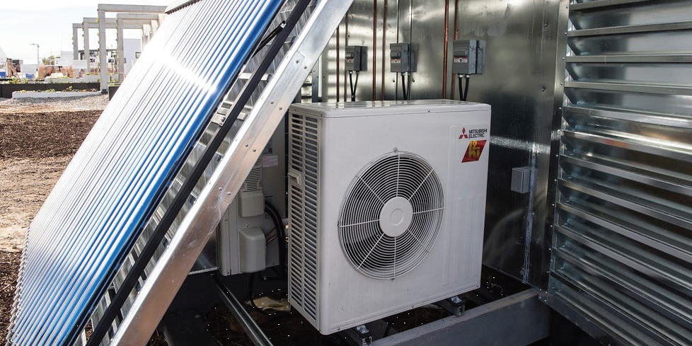 Solar thermal and an air-source heat pump. Source: National Reneweable Energy Lab.
